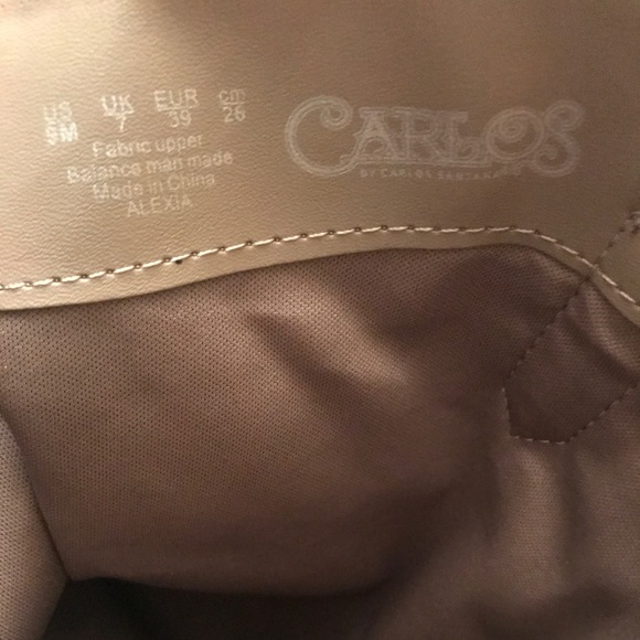 SOLD!! ✅>>CARLOS SANTANA Tan Knee-High Floral Boot - Picture 5 of 8